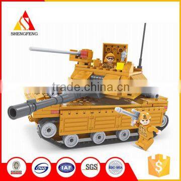 New arrival at war brown tank building block set