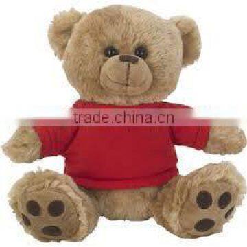 6" Plush Big Paw Bear With Shirt