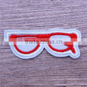 wholesale iron-on embroidered blazer crest glasses patches