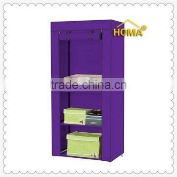 2016 beautiful purple assemble style fabric wardrobe for storage