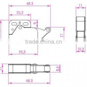 Hot 90 Degree Frameless Glass Door Pivot