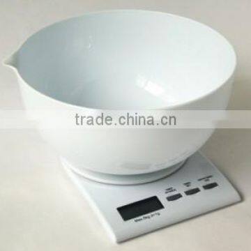 digital big bowl kitchen scale with tare function and timer countdown alarm function