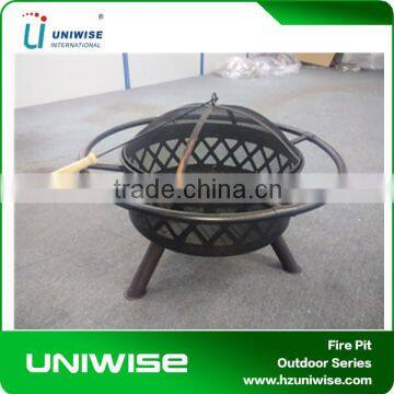 Large Bronze Crossweave Fire Pit/ Outdoor Patio Fence Design Fire Pit