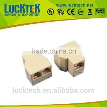 SINGLE PLUG TO DUAL FEMALE JACK TELEPHONE ADAPTER