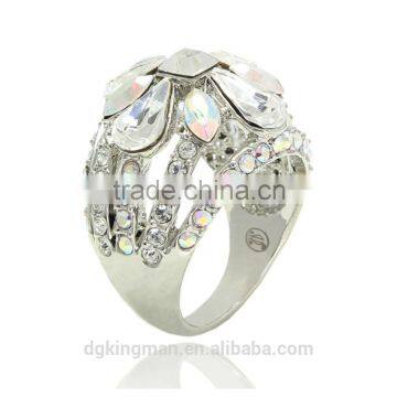 Fancy engagement wedding rings Kingman color crystal O rings