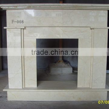 beige stone electric fireplace