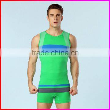 Men Quick Dry sport strongly elastic tight seamless tank tops