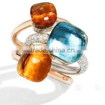 2014 Fashion Jewelry Ring Cheap Wholesale Stainless Steel Blue Sapphire Men Ring