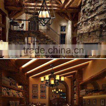 American Rural Style Beauty Lamp Glass Iron Lighting Pendant Light photo-4