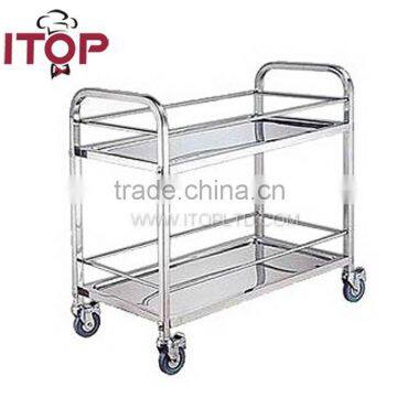 Apply to Hotel and Restaurant 2 Tiers Assembled Liquor and Wine Cart photo-2
