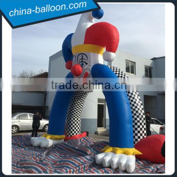 8m inflatable clown arch / colorful inflatable cartoon clown arch for festival used