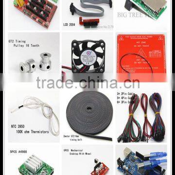 Cheap Ramps 1.4+Mega 2560 + Heatbed Mk2b+2004 LCD Controller+5Pcs A4988 Driver+6Pcs Endstops+Fan For 3D Printer