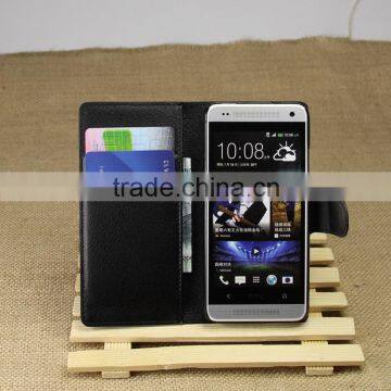 Excellent quality stylish pu leather case for htc one mini m4