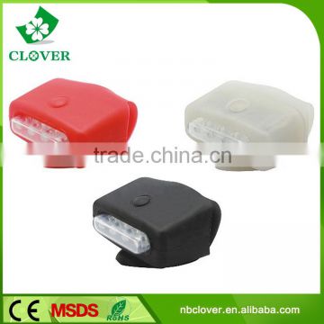 Promotional various colors rear light 4 LED mini silicone bicycle laser light