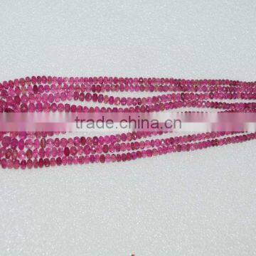 Pink Tourmaline Faceted Rondell photo-3