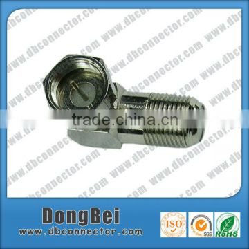 CATV F female to F male right angle f adapter