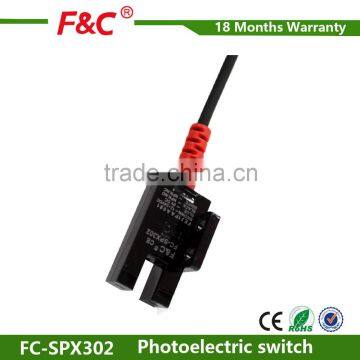 5mm slot width 4 wires U-shaped photoelectric sensor with CE certificate