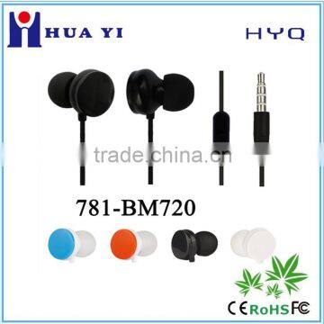 2016 wired handsfree plastic earbud with microphone earphone