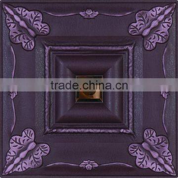 Artistic 3D PU leather panel,3d faux leather tiles