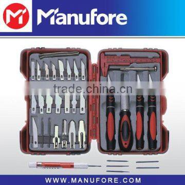 wooden cutting tool:34pcs precision knife hand tool set