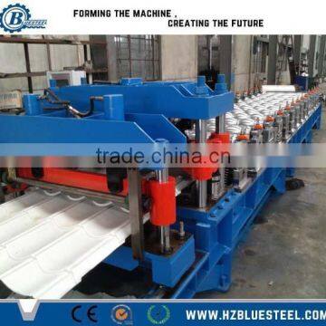 Hydraulic Automatic Color Steel Roof Tile Roll Forming Machine Glazed Tile Rolling Machine