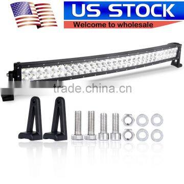 CURVED 180W 32 inch Spot Flood Combo Work LED Light Bar Driving Offroad SUV UTE 4X4 10-30V