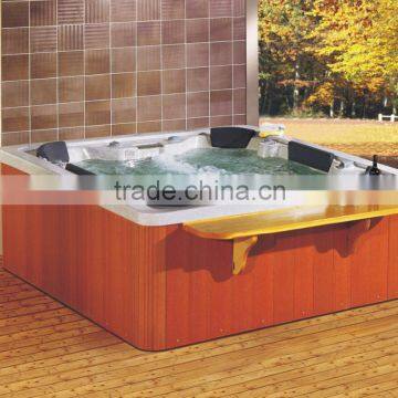 Acrylic Material Freestanding Corner Whirlpool Massage Bathtub