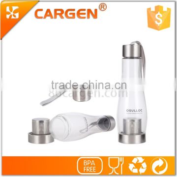 Neoprene plastic clear tea filter water bottle