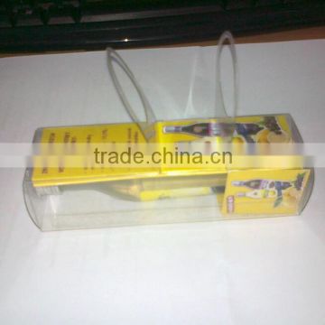 custom made transparent pvc packaging for bottle