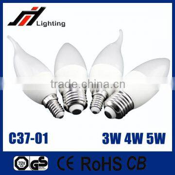 2016 hot sale C37 3W 4W 5W 85-265V E27 B22 led light bulb