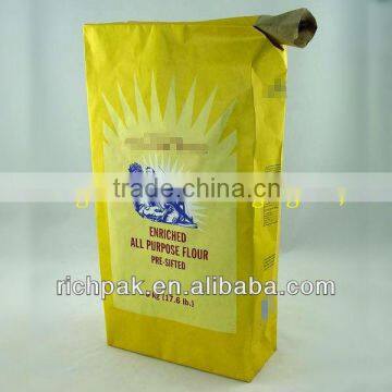 Coloured PVSE flour kraft paper bag