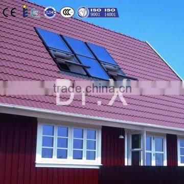 Split high pressure flat panel solar hot water heating system