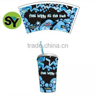 Custom Logo Printed PE Coated Paper Cup Fans/Paper Cup Sheet/Materials for Making Paper Cups