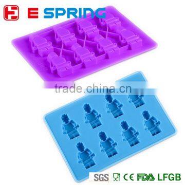 Square Toy Brick Shape Silicone Ice Cube & Robot Ice Tray Mould Cake Chocolate Mold