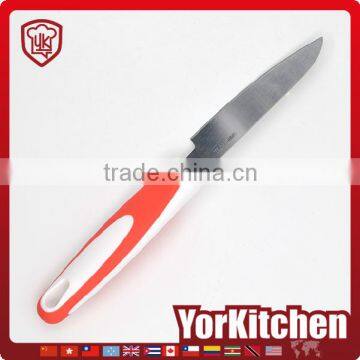 Hot sales in Amazon New design TPR handle stainless steel fruit peeling knife