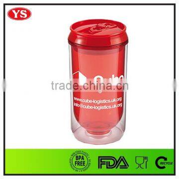 12 oz bpa free plastic can cola mug