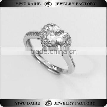 Wedding engagement gift for Diamond 925 Sterling Silver Ring Jewelry Smart Opening Ring