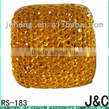 24mm light topaz star effect flower shaped resin stone