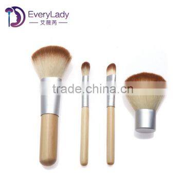 New design 4Pcs Bamboo Handle Elaborate Makeup Brush Set