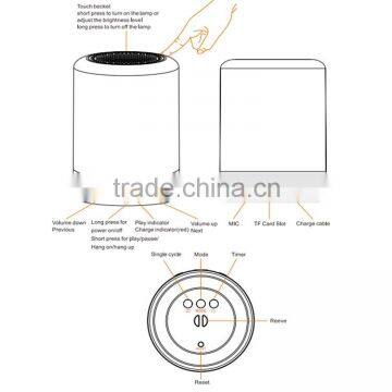 Hot Sale Portable Wireless Bluetooth Speakers With Smart Music Led Lamp FM photo-2