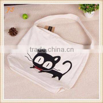 Cat pattern printing canvas tote bag