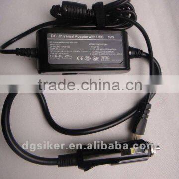 75W universal ac adapter used in car/car charger for acer dell