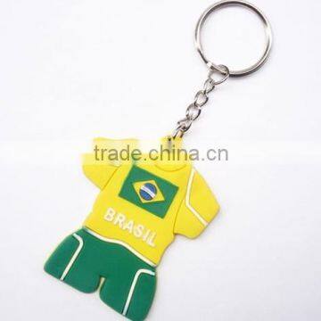 Popular PVC Key chain Football clothes,plastic keychain Direct suppliers