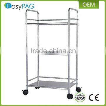 Wholesale 3 tiers chrome metal wire kitchen trolley pantry rack and utility kitchen cart