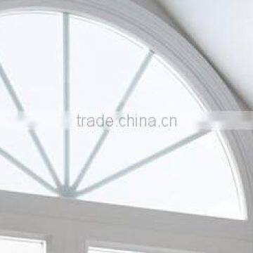 Aluminum Side Hung Casement Window With Half Round Spoked Pediment