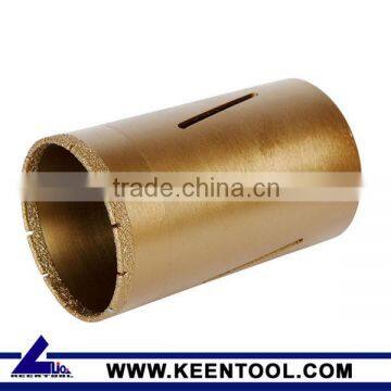 Vacuum brazed dry core drill for concrete