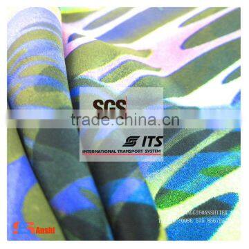 hot sell Polyester satin chiffon digital printed fabric for top, underwear, dress fabric