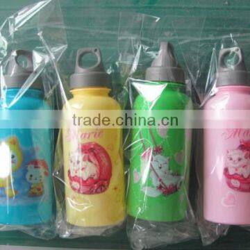 Plastic children water bottle with 350ml capacity stock products