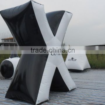 Large X bunkers for paintball inflatable obstacle