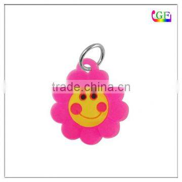 Custom design Animated character rubber PVC keyring dog charms